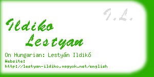 ildiko lestyan business card