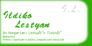 ildiko lestyan business card